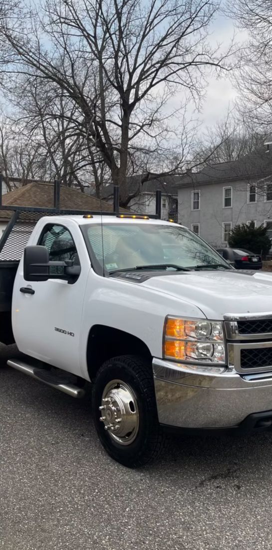 Finished white Chevy 3500HD